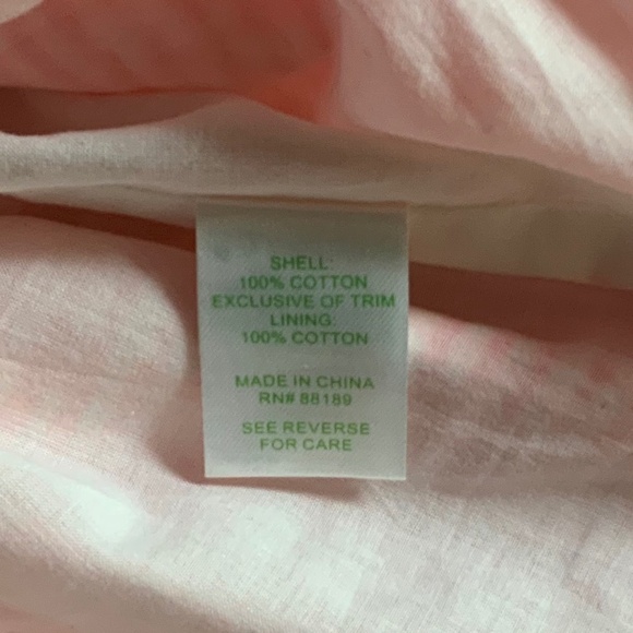 Lily Pulitzer Lowe Fiesta Pink Strapless Gingham Cotton Dress Size 4 - Picture 7 of 9